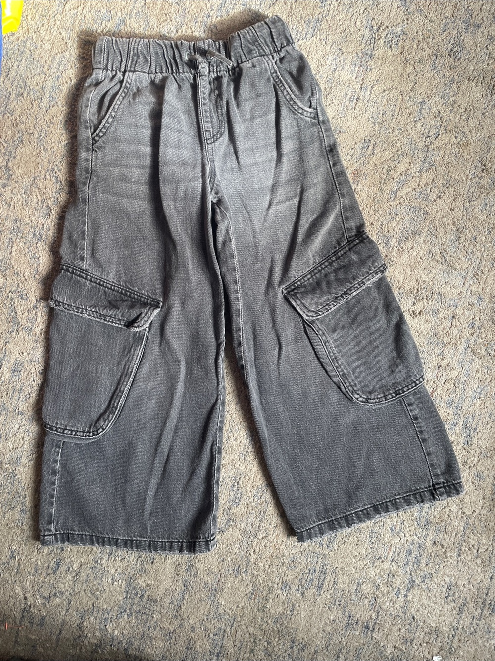 Zara kids Dark Gray Relaxed Cargo Jeans